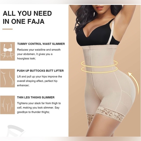 Seamless Beige Shapewear Bodysuit - Picture 2 of 7